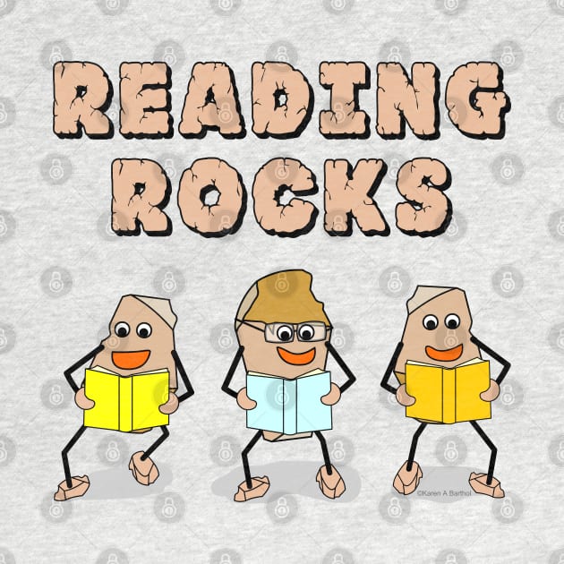 Book Reading Rocks by Barthol Graphics